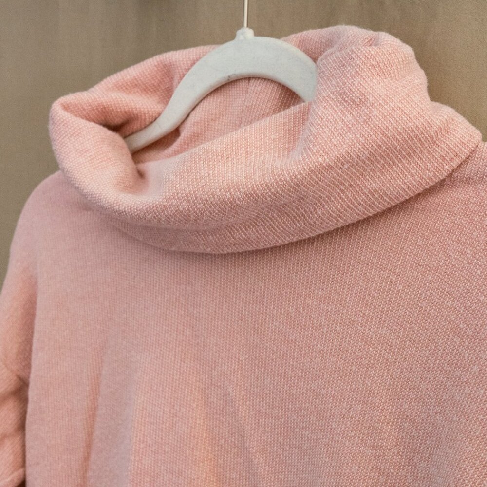 J CREW - cozy pink sweater, cowl neck